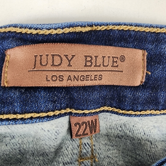 Judy Blue Jeans Womens Plus 22W Hi Rise Skinny Fit Blue Denim (40x28) - Picture 4 of 10